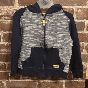 Navty and Gray Kids Zip-Up Hoodie